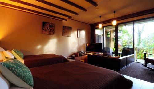 Chambre Quadruple Premium, non-fumeurs (Japanese Modern, with Open-air Bath)
