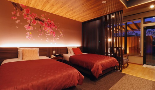 Chambre Confort avec lits jumeaux, 2 chambres, non-fumeurs (with Open-air Bath)
