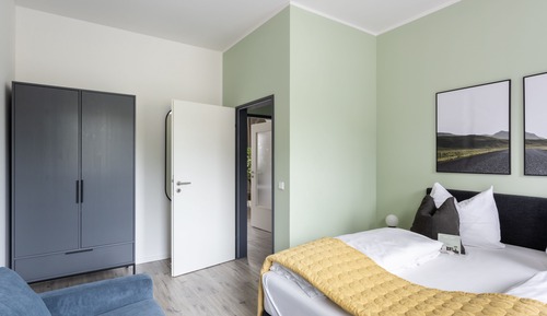 Appartement, 1 grand lit et 1 canapé-lit (Chemnitz Hartmannstr | One-Bedroom Su)