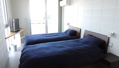 Chambre Standard avec lits jumeaux, balcon, vue océan