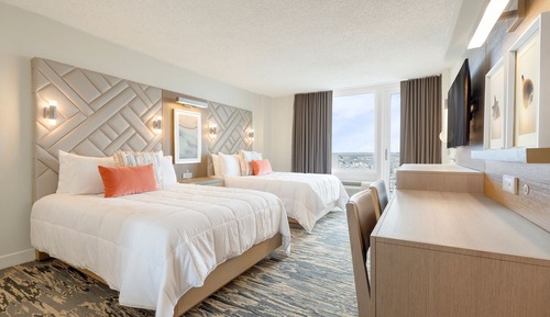 Chambre Standard, 2 lits doubles, vue ville