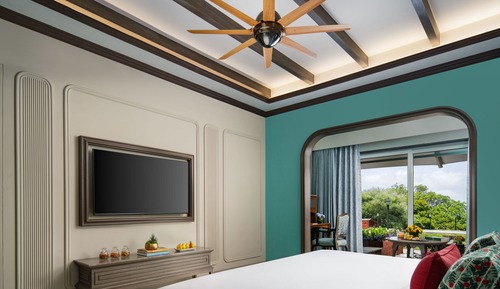 Chambre Premium, 1 très grand lit, vue vallée