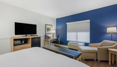Chambre Standard, 1 très grand lit, non-fumeurs, réfrigérateur et four à micro-ondes