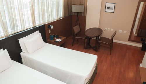 Chambre, 2 lits une place, vue mer