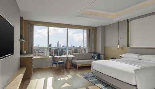Chambre Deluxe, 1 très grand lit, vue ville