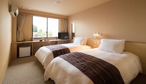 Chambre Économique avec lits jumeaux, vue partielle sur le lac (Ao No Syou)