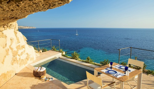 Chambre Double, piscine privée, vue mer
