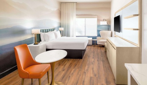Chambre, 1 très grand lit, accessible aux personnes à mobilité réduite
