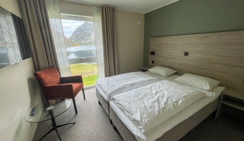 Chambre Double, 2 lits une place, vue mer