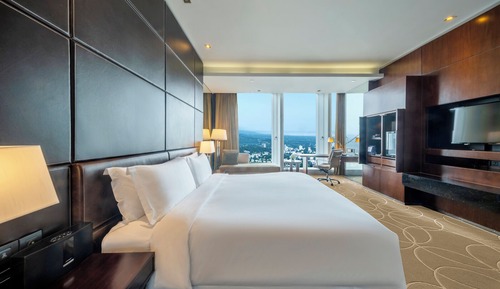 Chambre Classique, 1 très grand lit, vue ville