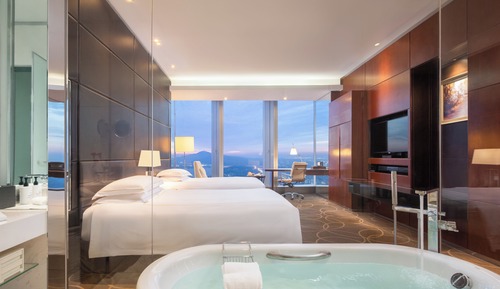 Chambre Classique, 2 lits doubles, vue lac