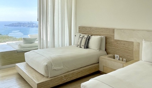 Chambre Confort, 2 lits doubles, vue plage