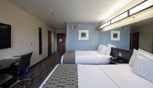 Chambre, 2 grands lits, accessible aux personnes à mobilité réduite, non-fumeurs (Accessible)