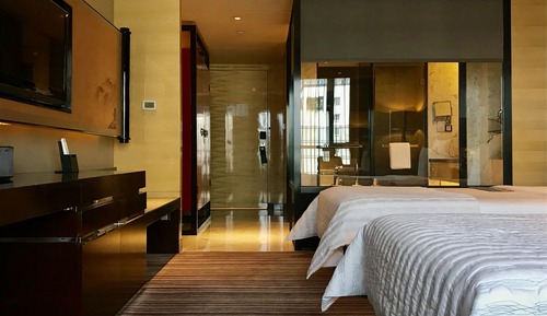 Chambre, 2 lits une place