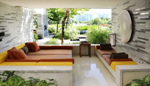 Chambre Classique, 1 très grand lit, vue jardin (Outdoor Living Area)