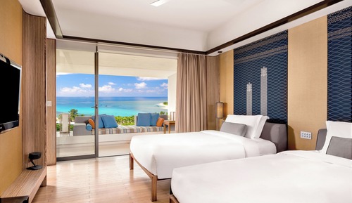 Chambre Classique, 2 lits doubles, vue océan (High Floor)