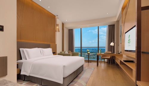 Chambre Standard, 1 très grand lit, vue lac