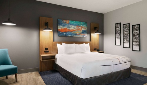 Chambre, 1 très grand lit, accessible aux personnes à mobilité réduite (Tub with Grab Bars)