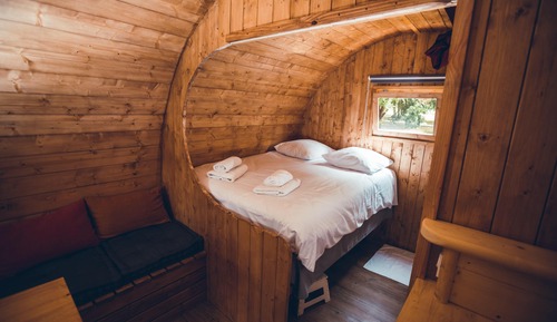 Cabane Confort, vue jardin (Tonneau)
