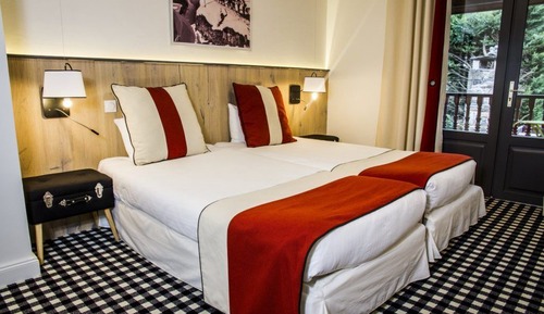 Chambre Premium, 2 lits une place, vue montagne