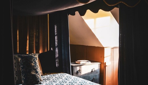Chambre, 1 grand lit, vue vallée