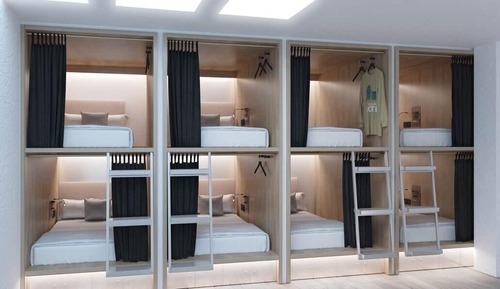 Dortoir Partagé, femmes uniquement (Yin, 1 bed in a 8 beds dormitory)