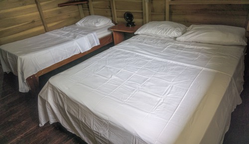 Chambre Double, 2 chambres, salle de bains privée, vue jardin