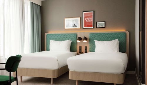 Chambre avec lits jumeaux, 2 lits une place