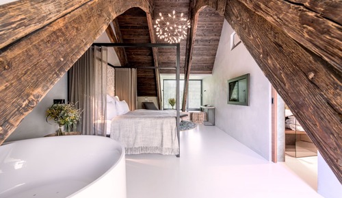Chambre Double Exclusive, 1 très grand lit, vue lac