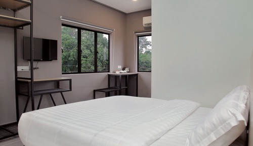 Chambre Double Confort, 1 grand lit, salle de bains privée