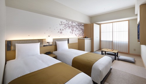 Chambre avec lits jumeaux, non-fumeurs (with Tatami Area)