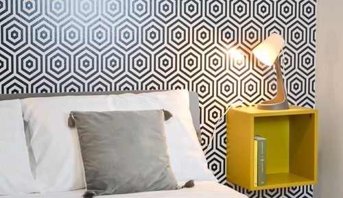 Chambre Design Double ou avec lits jumeaux, balcon, vue jardin (Porta Venezia)