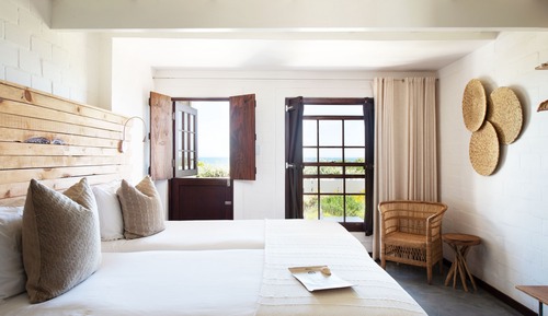 Chambre avec lits jumeaux, vue mer