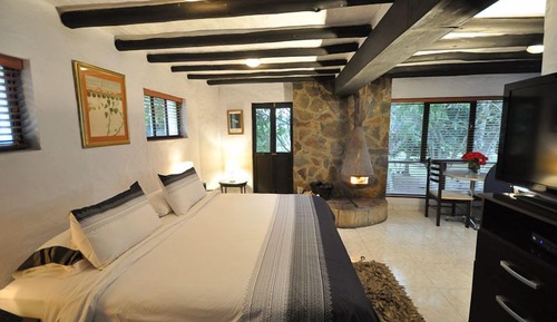 Chambre Deluxe, 1 très grand lit, cheminée (Sosiego)
