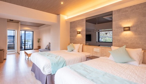 Chambre Double ou avec lits jumeaux, non-fumeurs (Modern W. style with open-air bath)