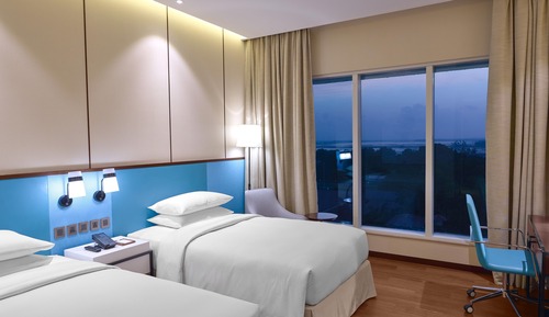 Chambre, 2 lits une place