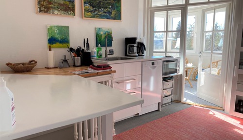 Appartement Majestueux, coin cuisine, vue ville