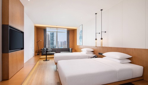 Chambre Supérieure avec lits jumeaux, 2 lits une place, fumeurs, vue ville