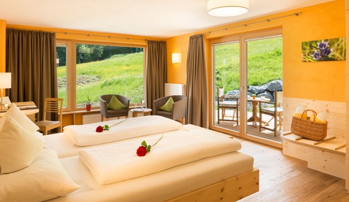 Chambre Junior, baignoire, vue montagne