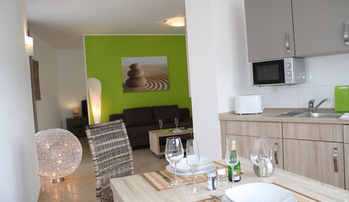 Appartement, 1 très grand lit et 1 canapé-lit, non-fumeurs, salle de bains attenante