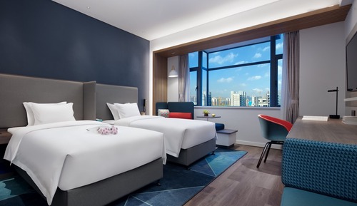 Chambre Standard, 2 lits une place, vue montagne
