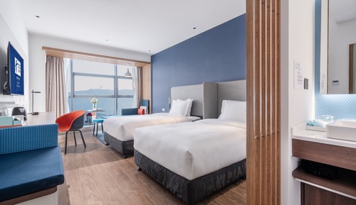 Chambre Deluxe, 2 lits une place, vue ville