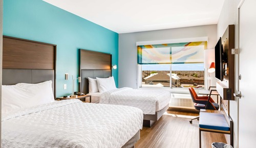 Chambre, 2 grands lits, accessible aux personnes à mobilité réduite (Hearing)