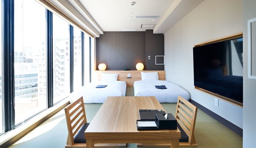 Chambre Junior, 2 lits une place, non-fumeurs, réfrigérateur (TSUBAKI)
