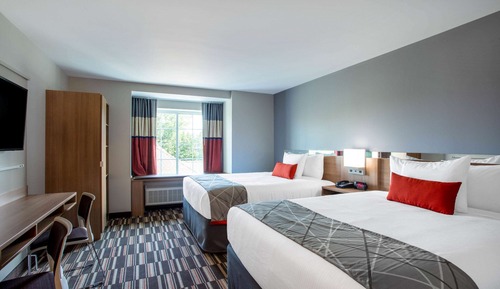 Chambre, 2 grands lits, accessible aux personnes à mobilité réduite, non-fumeurs (Roll-In Shower)