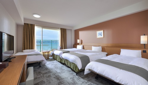 Chambre, vue océan (Quadruple Room, Main Building)