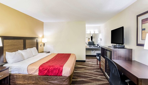 Chambre, 1 très grand lit, non-fumeurs, bain à remous