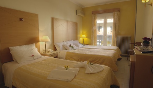 Chambre Triple Familiale, 3 lits une place, non-fumeurs, vue montagne