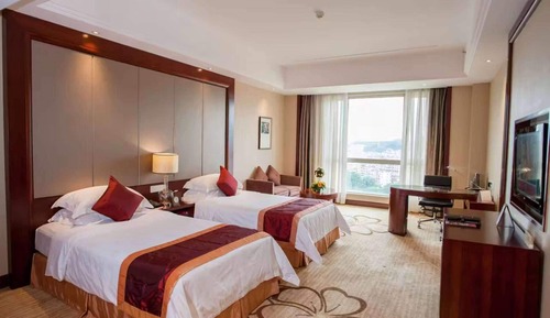 Chambre, 2 lits une place, vue ville