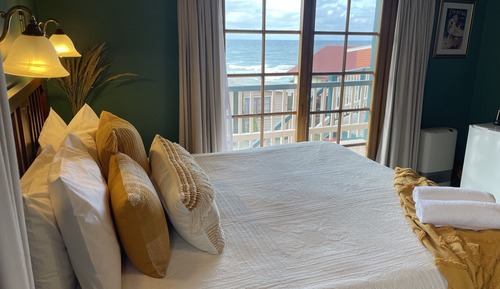 Suite, 1 très grand lit, balcon, vue plage (Spa)